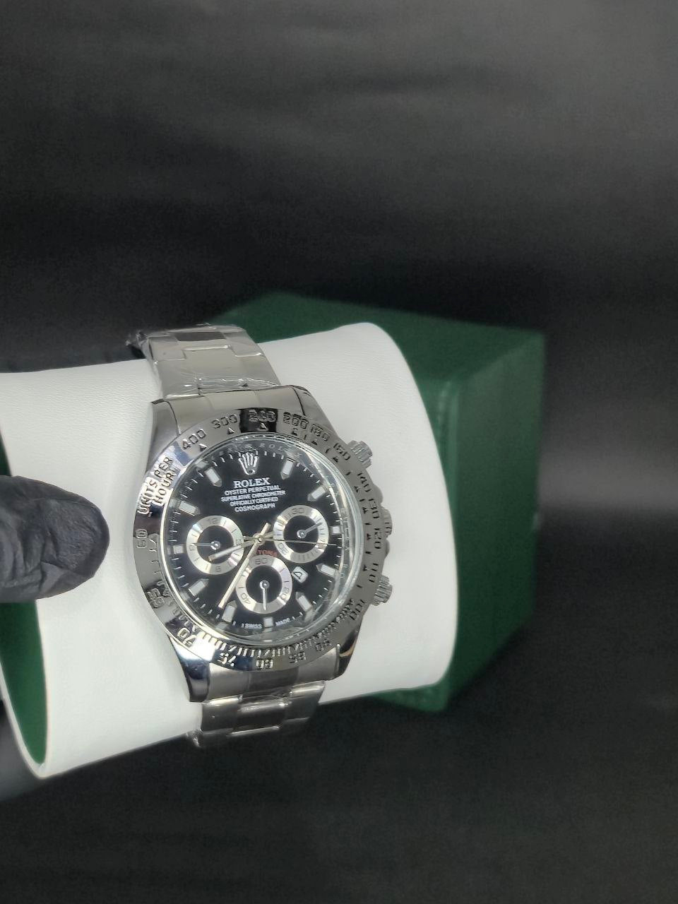 ⌚✨ Reloj Rolex Daytona Cosmograph Black & Silver – Elegancia Deportiva ⚫🤍