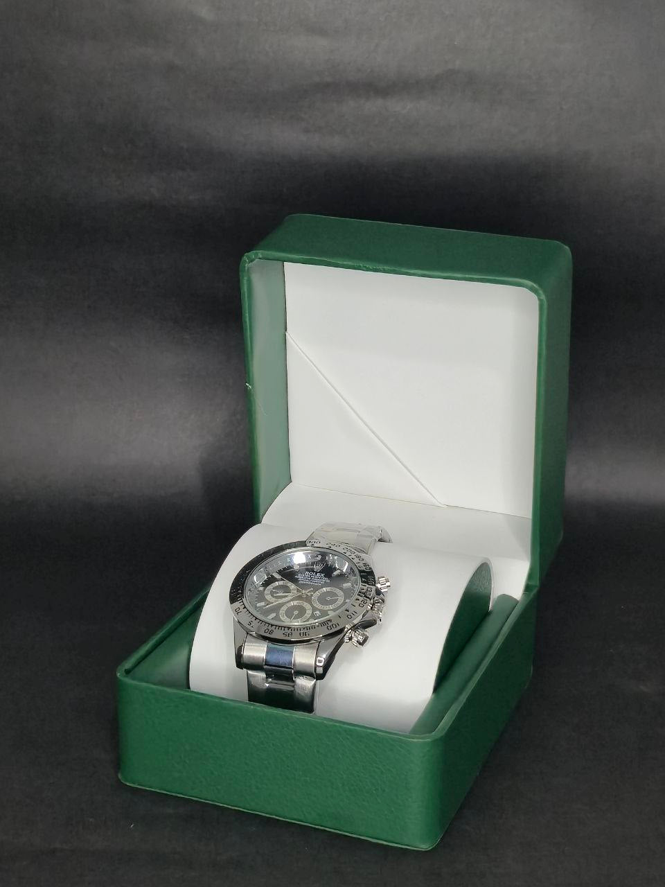 ⌚✨ Reloj Rolex Daytona Cosmograph Black & Silver – Elegancia Deportiva ⚫🤍