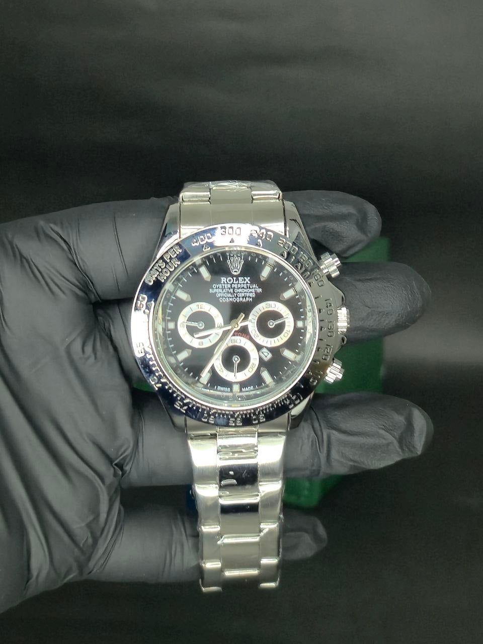 ⌚✨ Reloj Rolex Daytona Cosmograph Black & Silver – Elegancia Deportiva ⚫🤍