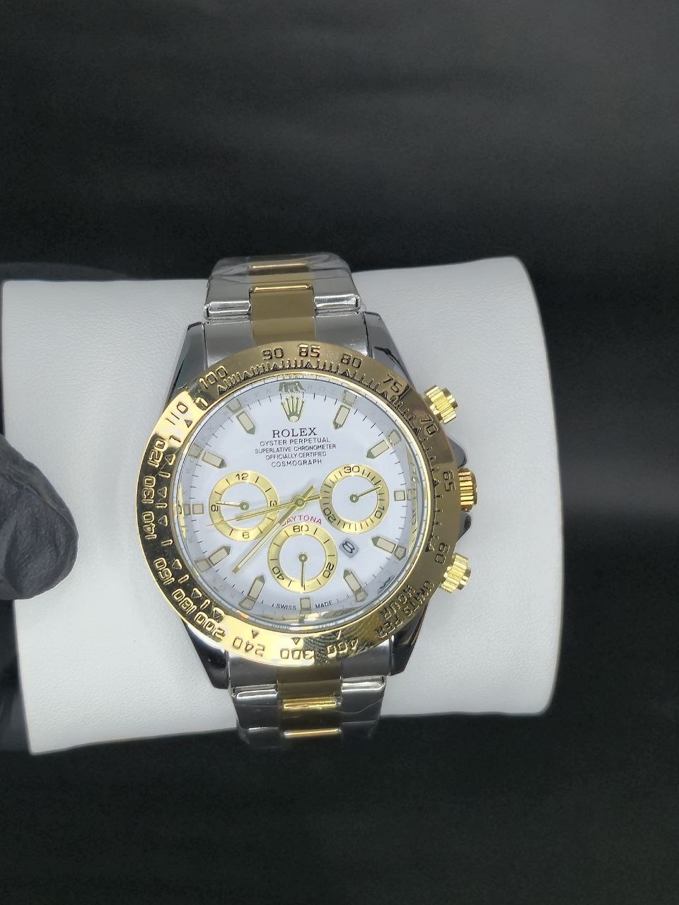 ⌚💛⚪ Reloj Rolex Daytona Cosmograph Bicolor – Elegancia y Lujo Deportivo ✨