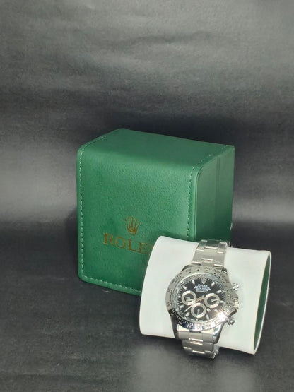 ⌚✨ Reloj Rolex Daytona Cosmograph Black & Silver – Elegancia Deportiva ⚫🤍