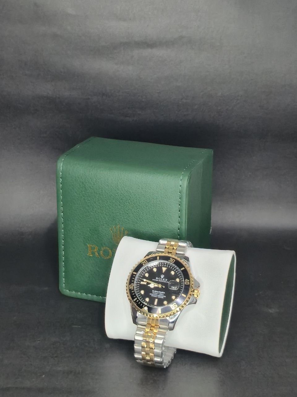 🔱 Reloj Estilo Rolex Submariner Bicolor Dorado & Plateado – Lujo Deportivo ⌚✨