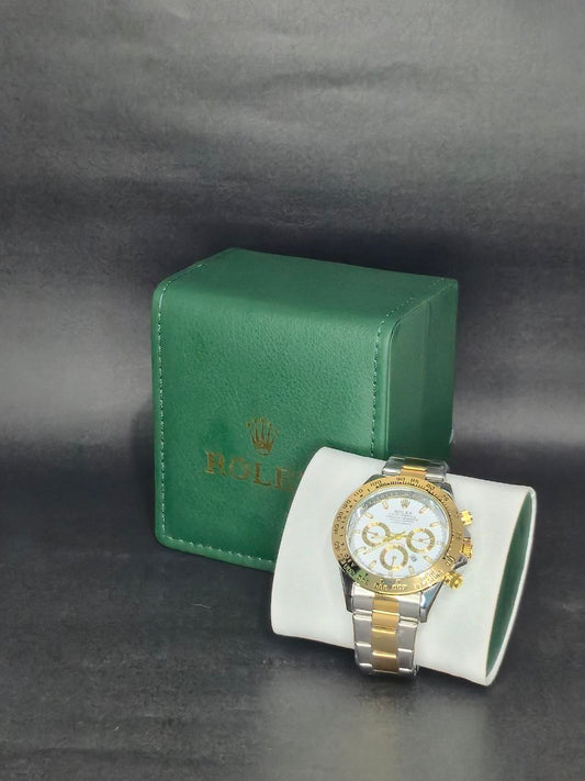 ⌚💛⚪ Reloj Rolex Daytona Cosmograph Bicolor – Elegancia y Lujo Deportivo ✨