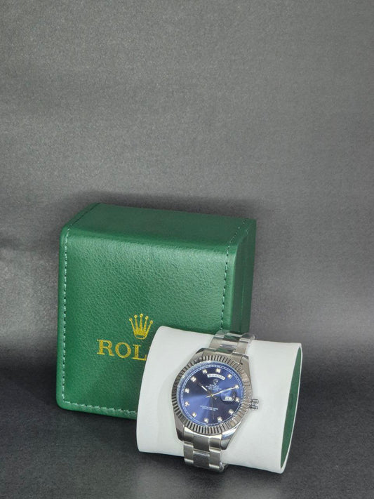 ✨ Reloj  Rolex Day-Date ⌚ Esfera Azul con Diamantes – Poder y Distinción 💎