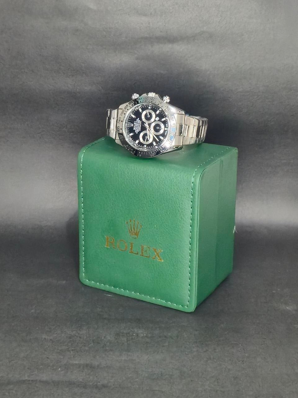 ⌚✨ Reloj Rolex Daytona Cosmograph Black & Silver – Elegancia Deportiva ⚫🤍