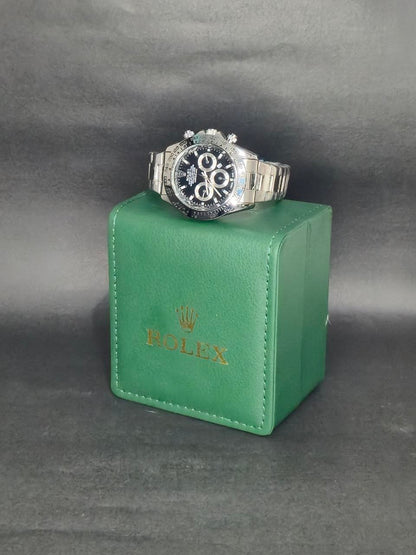 ⌚✨ Reloj Rolex Daytona Cosmograph Black & Silver – Elegancia Deportiva ⚫🤍