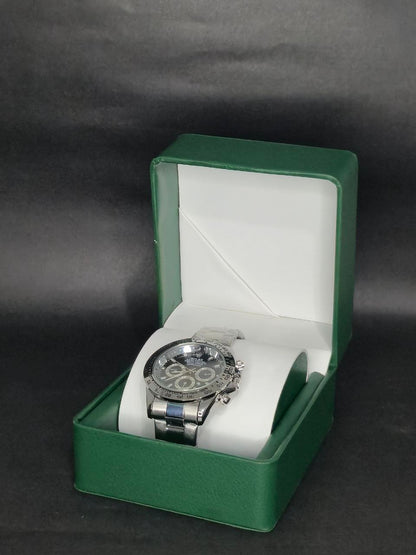 ⌚✨ Reloj Rolex Daytona Cosmograph Black & Silver – Elegancia Deportiva ⚫🤍