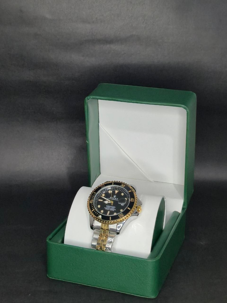 🔱 Reloj Estilo Rolex Submariner Bicolor Dorado & Plateado – Lujo Deportivo ⌚✨